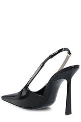 Saint Laurent Square Pointed Toe Slingback Pumps - Women