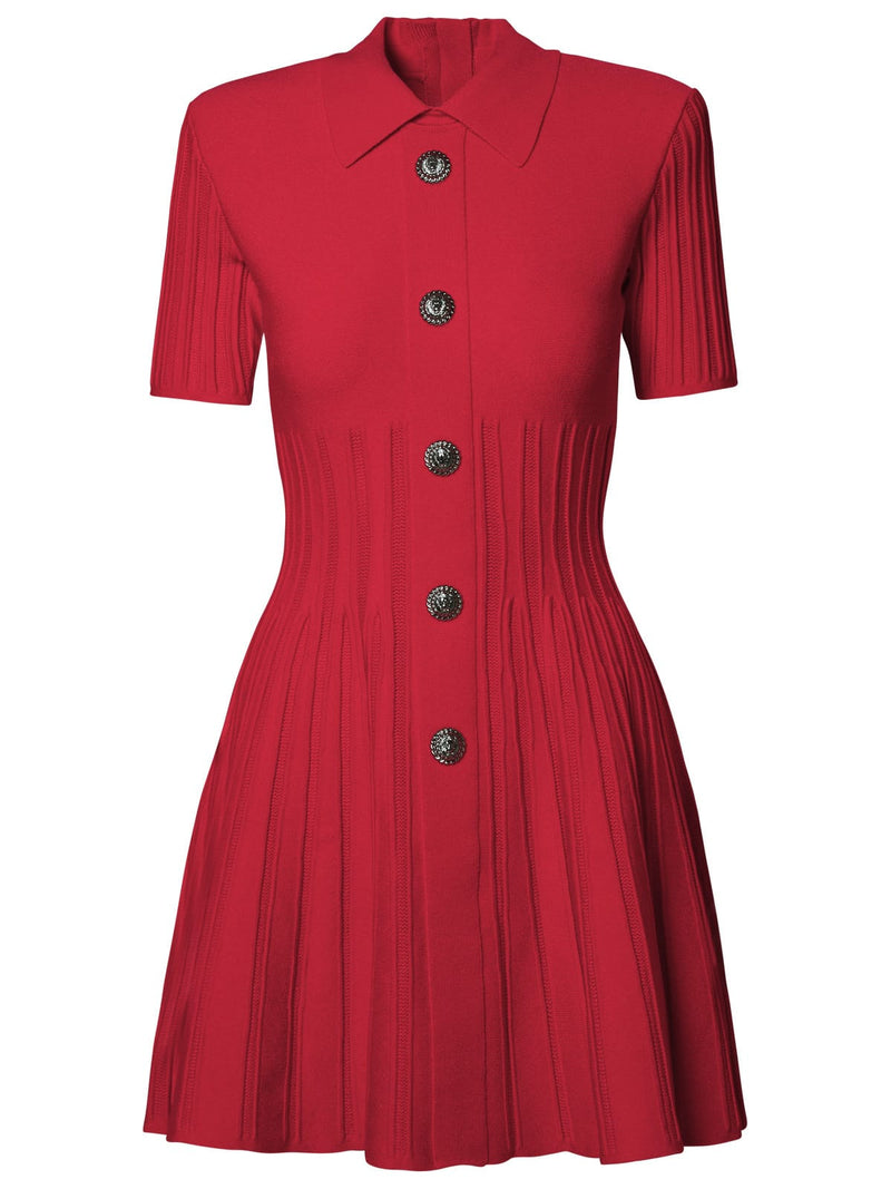 Balmain Fuchsia Viscose Blend Dress - Women