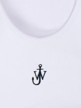 J.W. Anderson Logo Embroidered Ribbed Tank Top - Women - Piano Luigi