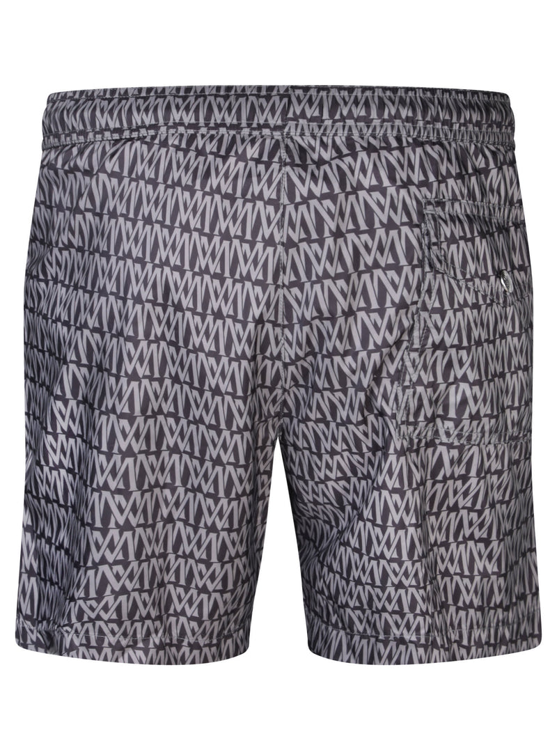 Moncler All-over Print Black Swimsuit - Men