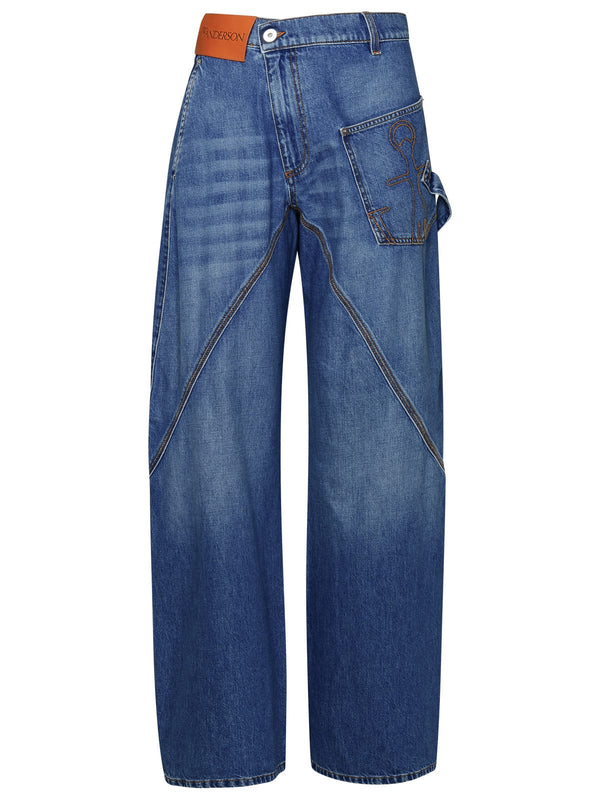 J.W. Anderson twisted Workwear Blue Cotton Jeans - Women