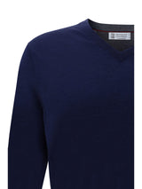 Brunello Cucinelli V-neck Knitted Jumper - Men