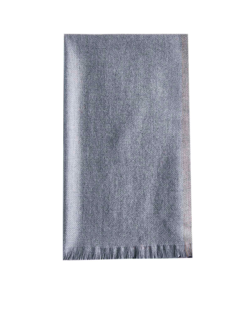 Brunello Cucinelli Contrast Trim Frayed Scarf - Men