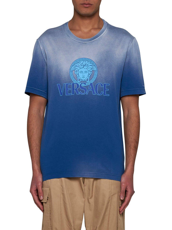 Versace Medusa-logo Gradient-printed Crewneck T-shirt - Men