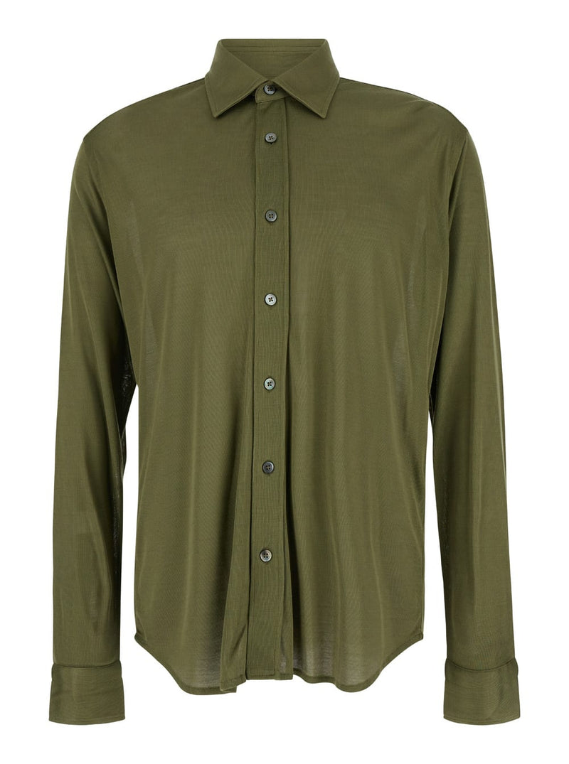 Tom Ford Camicia In Jersey Di Seta Lucida - Men