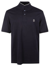 Brunello Cucinelli Chest Logo Regular Polo Shirt - Men