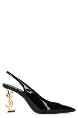 Saint Laurent Opyum Slingback Pumps With Monogram Heel - Women