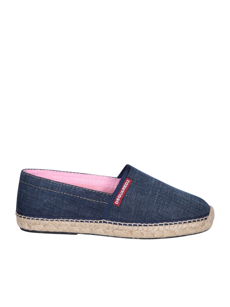 Dsquared2 Logo Tag Blue Espadrillas - Women