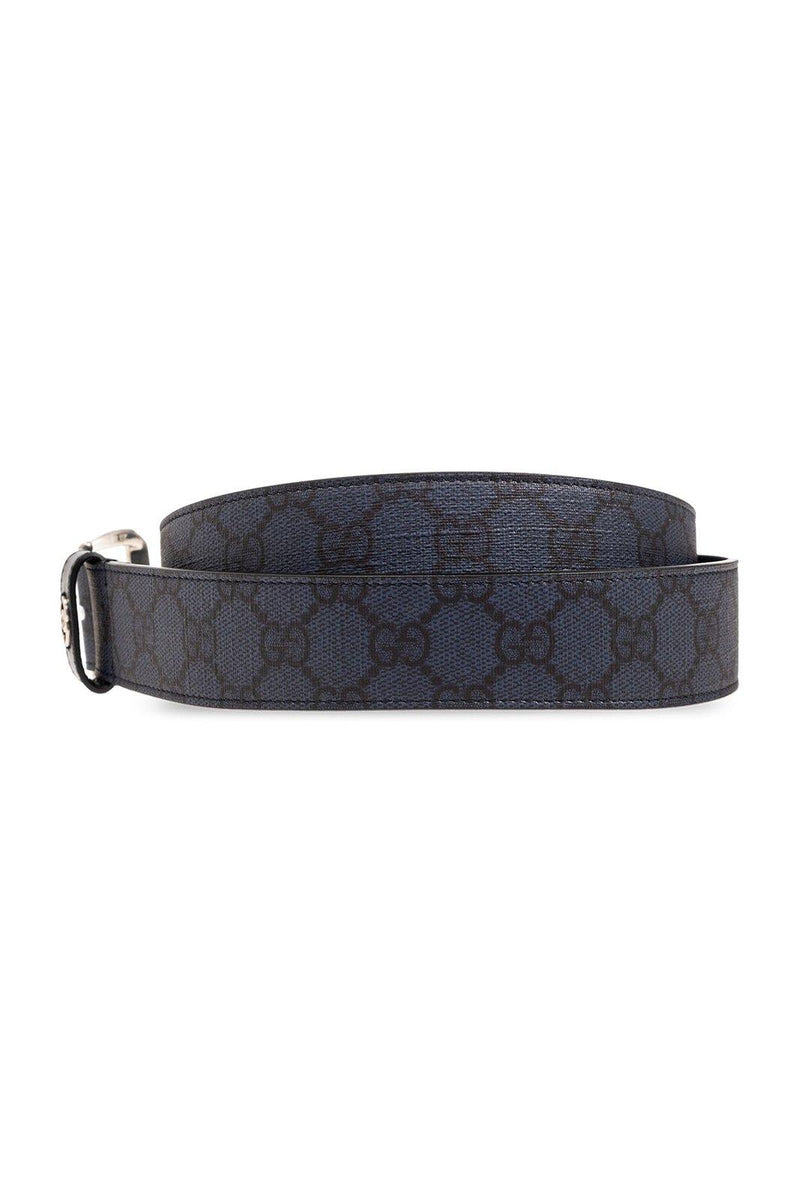 Gucci Logo Plaque Monogrammed Belt - Men