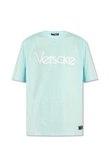 Versace Logo-embroidered Crewneck T-shirt - Men