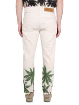 Palm Angels Palm Printed Distressed Jeans - Men