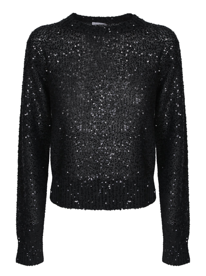 Brunello Cucinelli Sequins Black Pullover - Women