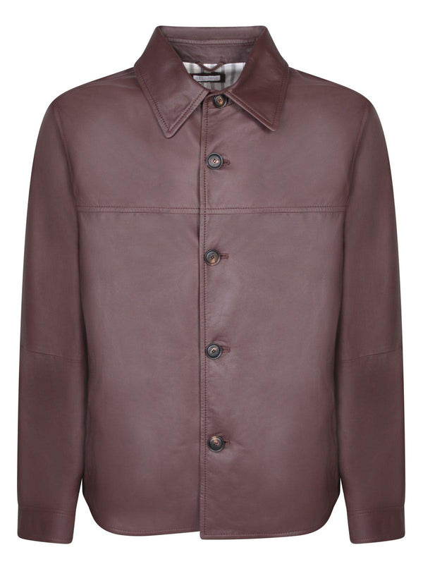 Brunello Cucinelli Button-up Leather Jacket - Men