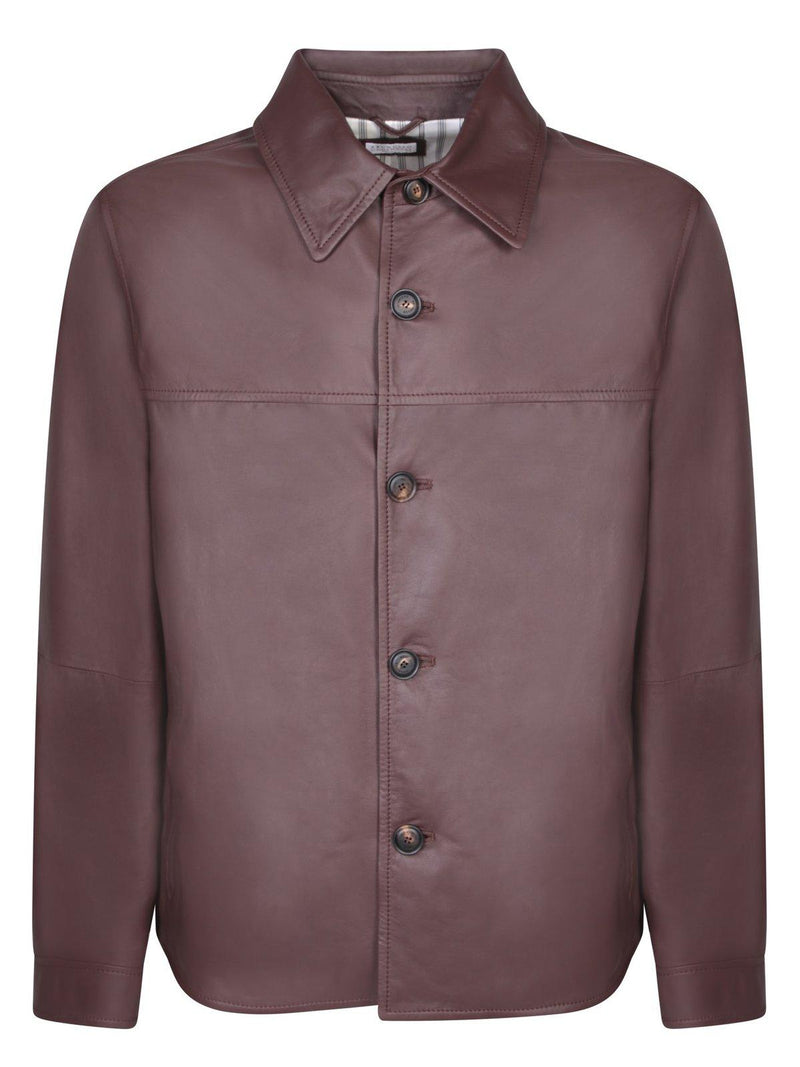 Brunello Cucinelli Button-up Leather Jacket - Men