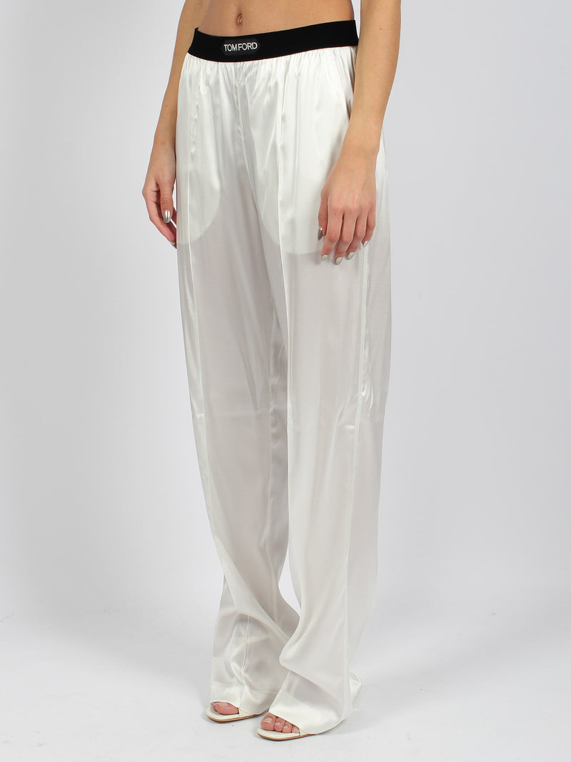 Tom Ford Stretch Silk Satin Pj Pants - Women