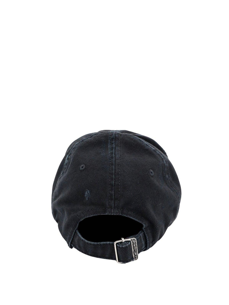 Saint Laurent Washed Denim Baseball Cap - Women