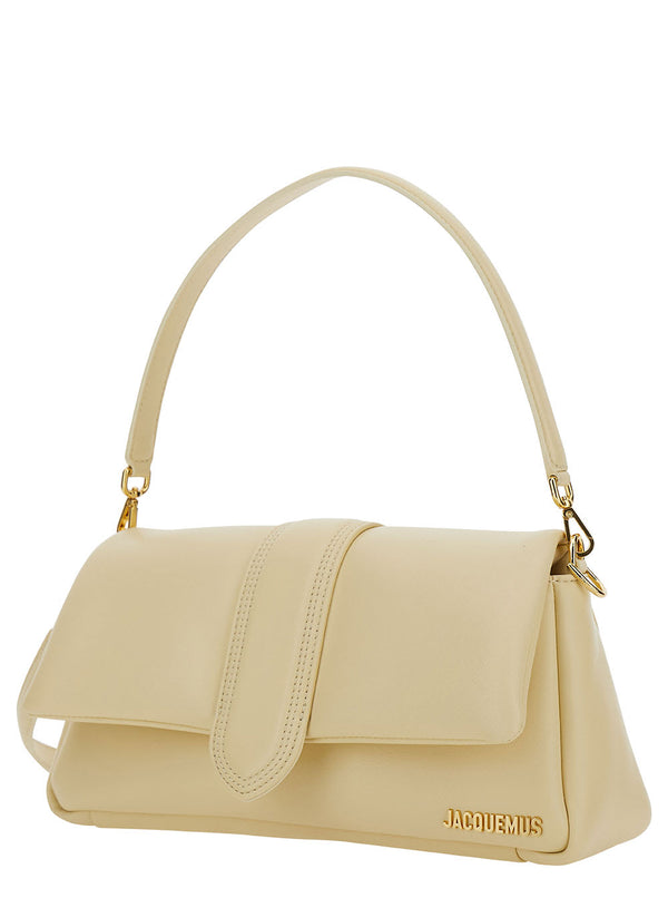 Jacquemus le Bambimou Ivory Shoulder Bag With Magnetic Fastening And Logo Detail In Leather Woman - Women