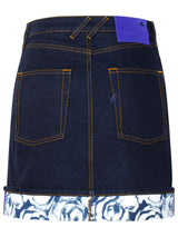 Burberry Indigo Blue Cotton Miniskirt - Women