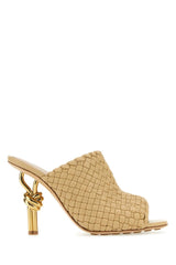 Bottega Veneta Beige Leather Knot Mules - Women