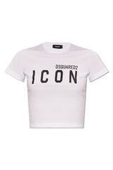 Dsquared2 Logo Printed Cropped T-shirt - Women