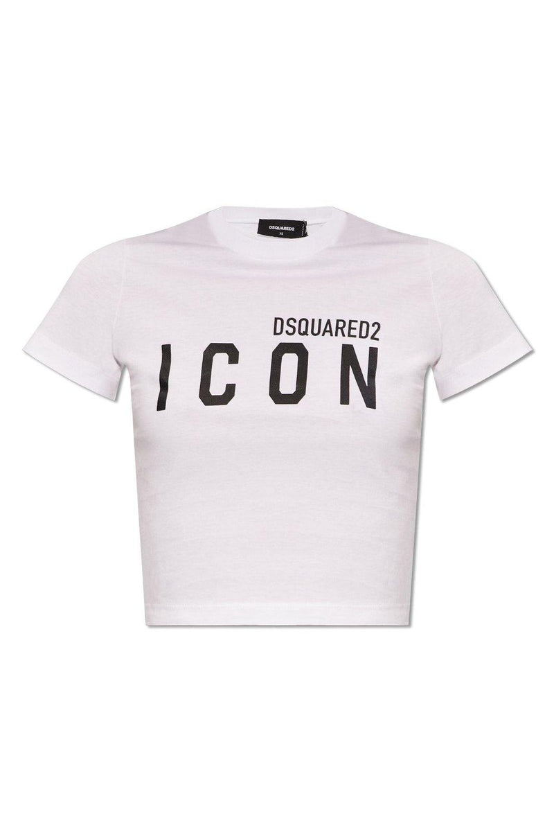 Dsquared2 Logo Printed Cropped T-shirt - Women