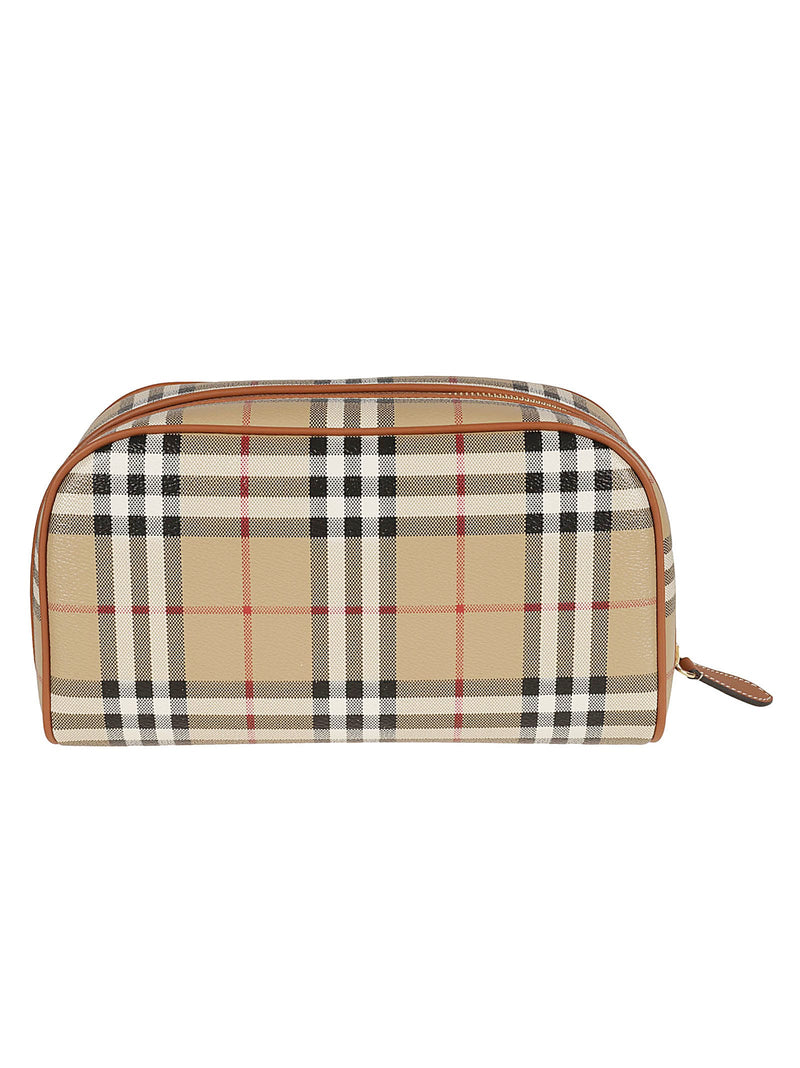 Burberry Check Logo Clutch - Women