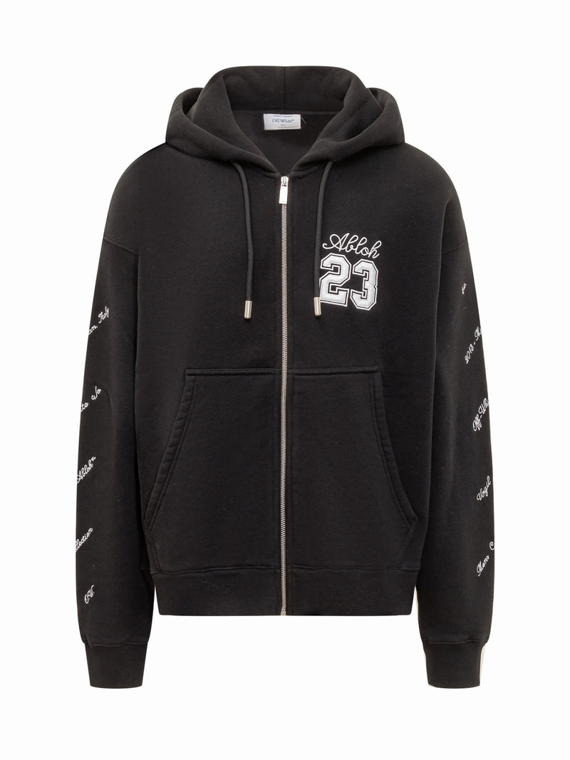 Off-White Zip Hoodie With Logo 23 - Men