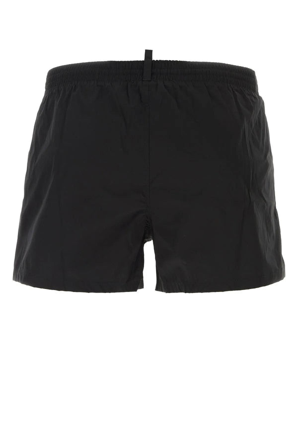 Dsquared2 Black Stretch Nylon Swimming Shorts - Men