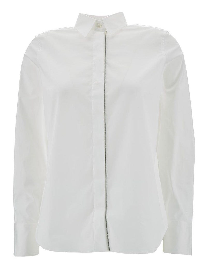 Brunello Cucinelli Straight-point Collared Buttoned Shirt - Women