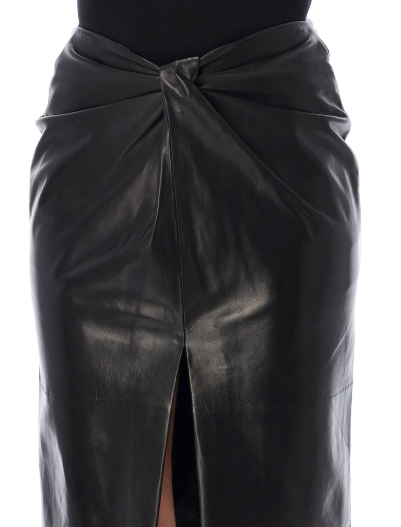 Saint Laurent Lambskin Twist Pencil Skirt - Women