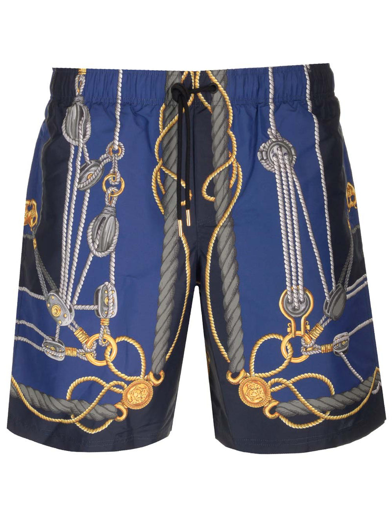 Versace Blue Silk Shorts - Men