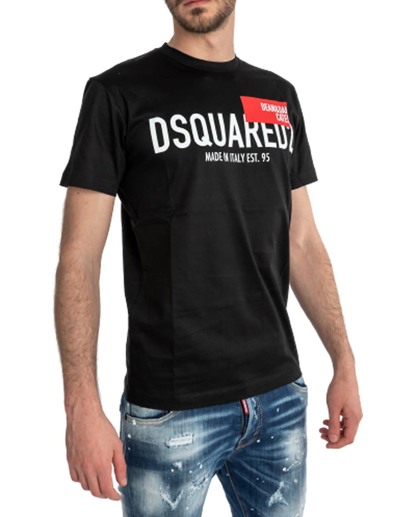 Dsquared2 Black T-shirt Logo - Men - Piano Luigi