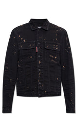 Dsquared2 Icon Boxy Jean Distressed Denim Jacket - Men