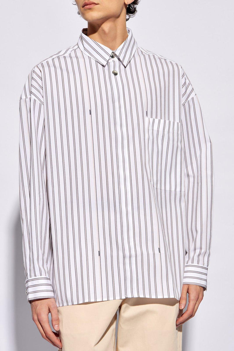 Jacquemus Striped Collared Long-sleeve Shirt - Men