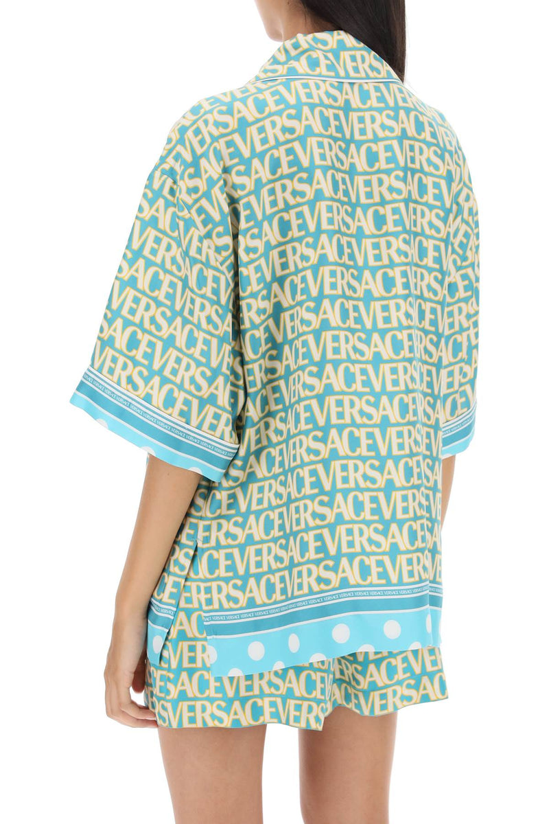 Versace Light Blue Silk Shirt - Women