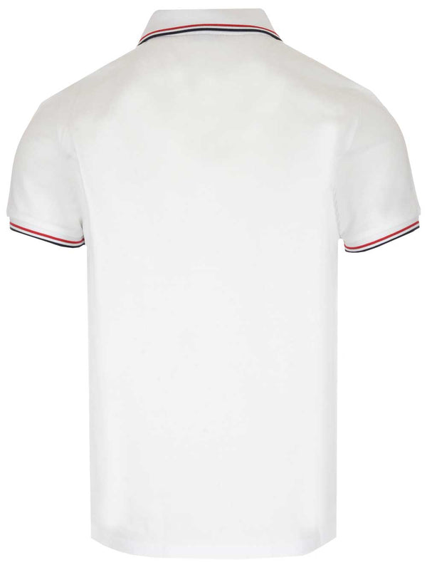 Moncler White Polo Shirt With Logo - Men