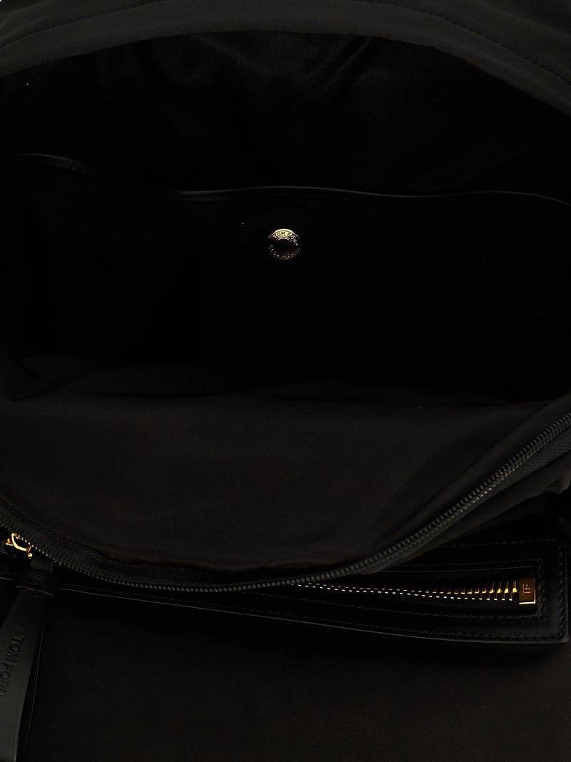 Tom Ford Logo Nylon Backpack - Men - Piano Luigi