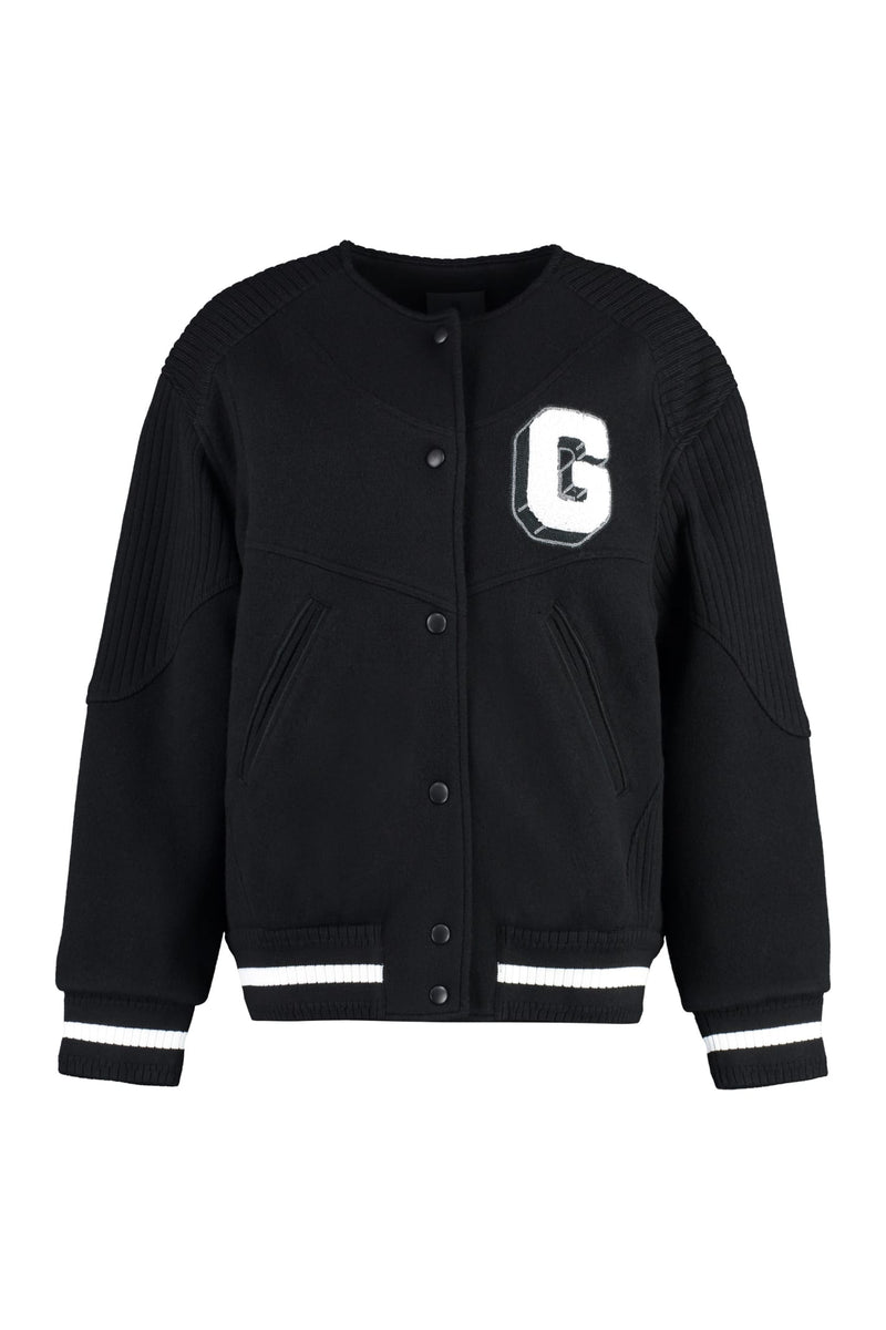 Givenchy Wool Bomber Jacket With Patch - Women