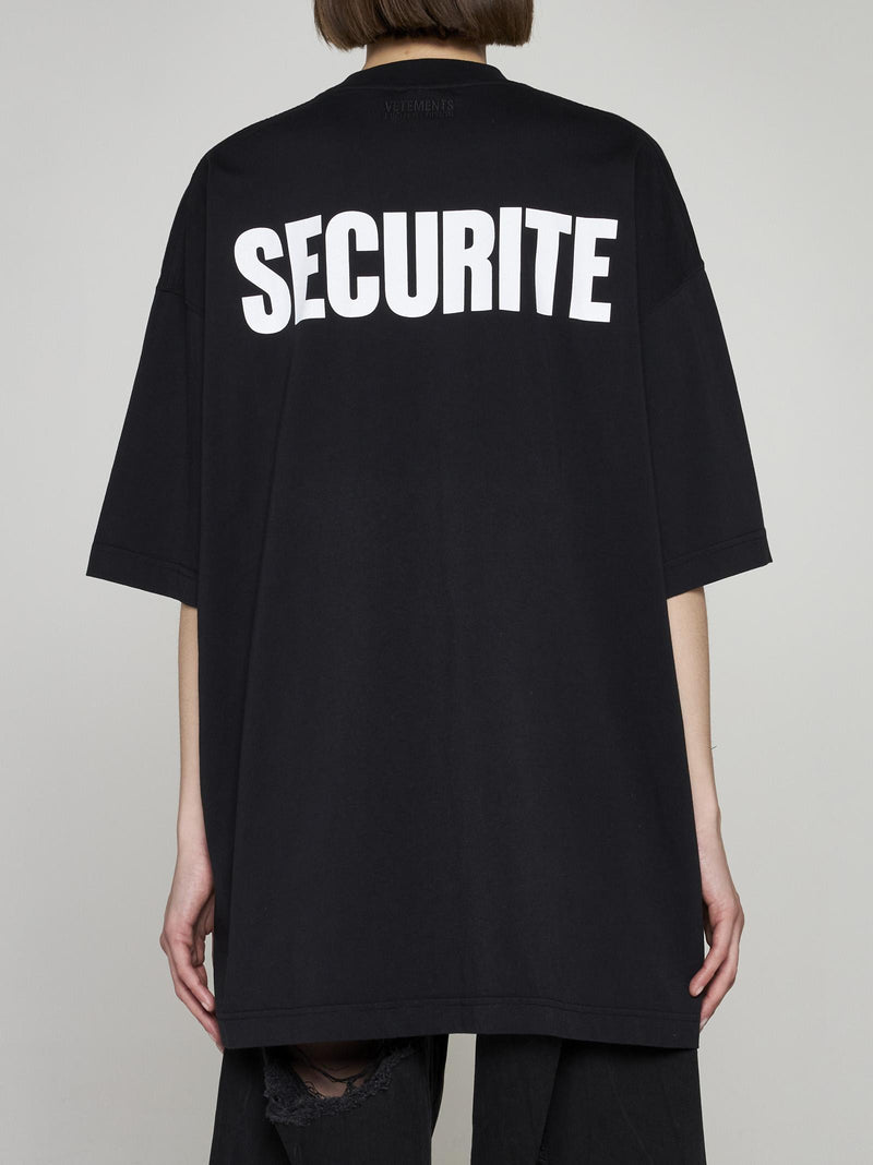 VETEMENTS Securite Cotton Oversized T-shirt - Men - Piano Luigi