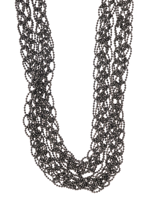 Brunello Cucinelli precious Loops Grey Necklace In Brass Woman - Women