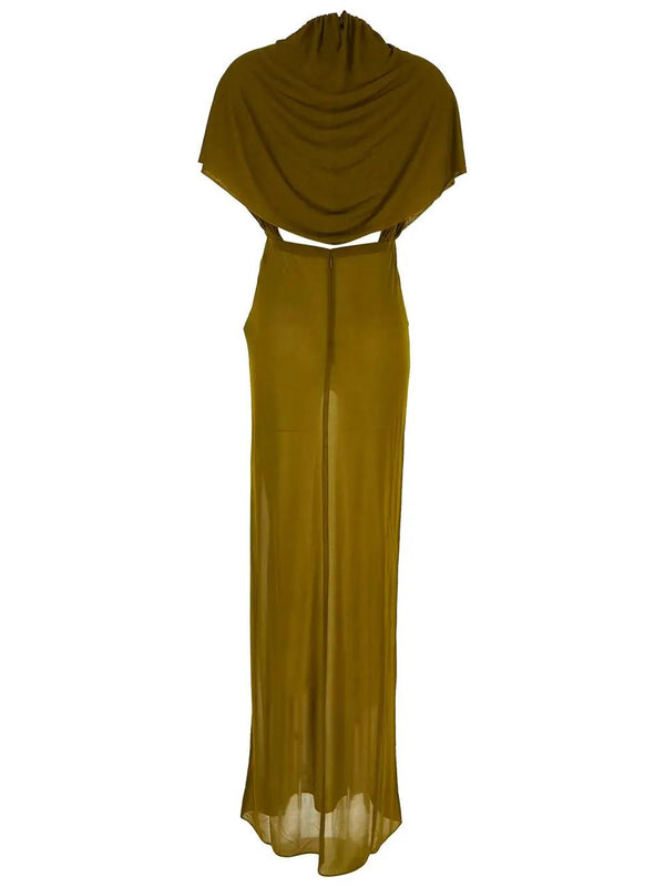Saint Laurent Hooded Dress In Crepe Jersey - Women