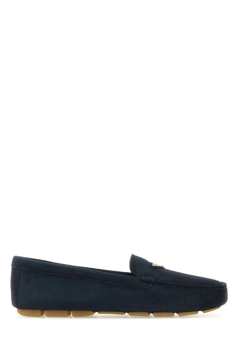 Prada Blue Suede Loafers - Women