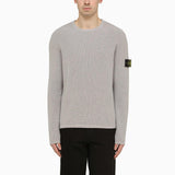 Stone Island Logo Patched Knit Plain Sweatshirt - Men