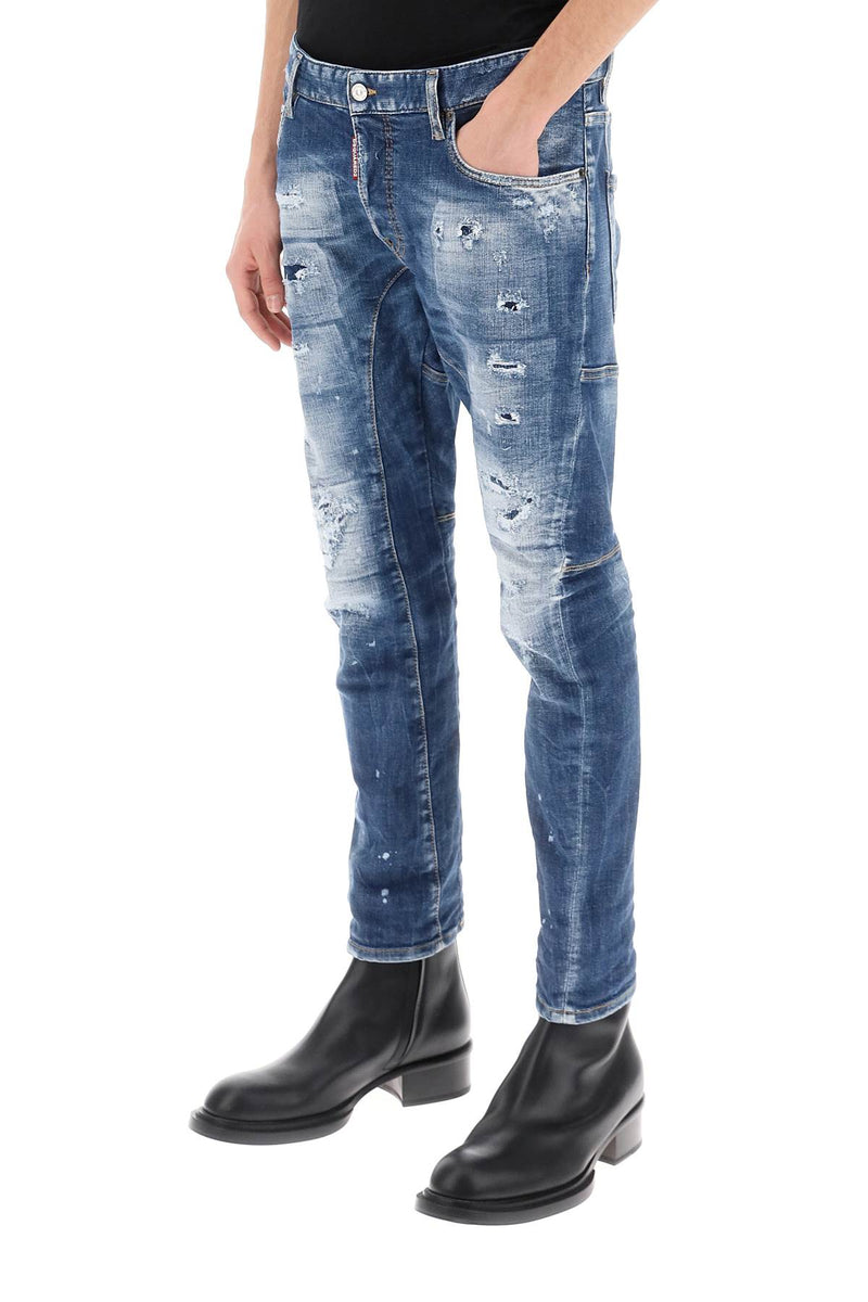 Dsquared2 Medium Mended Rips Wash Tidy Biker Jeans - Men