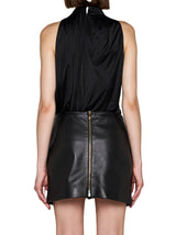 Versace Leather Mini Skirt - Women