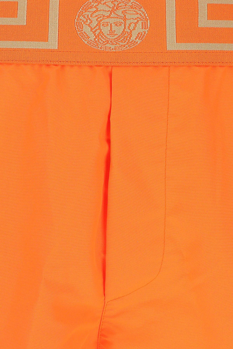 Versace Orange Polyester Swimming Shorts - Men