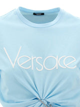 Versace Safety Pin Detailed Cropped T-shirt - Women