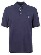 Brunello Cucinelli Chest Logo Regular Polo Shirt - Men