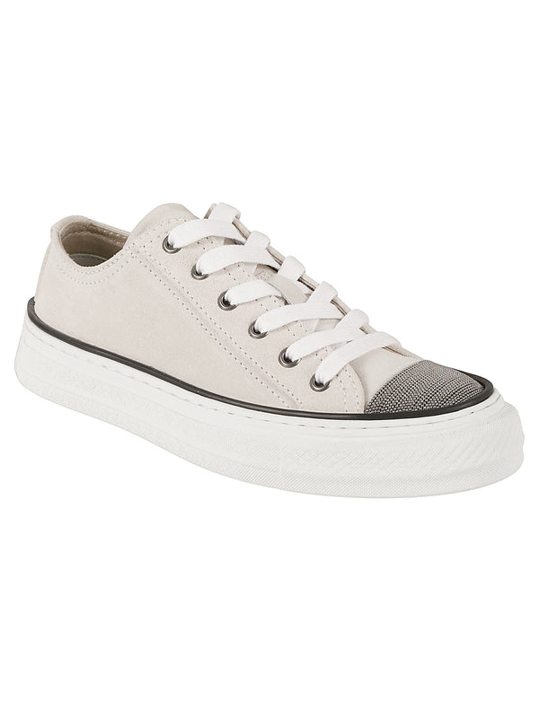 Brunello Cucinelli Softy Velour Pair Of Sneakers - Women