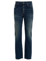 Saint Laurent Jeans Denim Taglio Vivo - Women